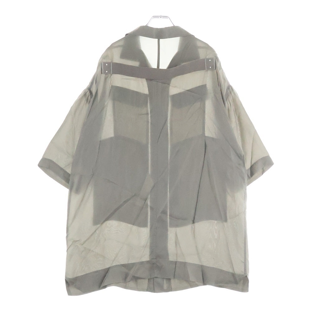 Rick Owens(リックオウエンス) 22SS FOGASHINE MAGNUM TOMMY SHIRT マグナム キュプラ トミー半袖シャツ グレー RU01B1298-J