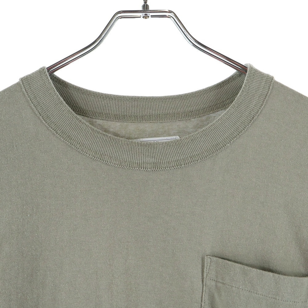 Sacai(サカイ) 23SS Nylon Twill × Cotton Jersey L S T-Shirt ナイロン ツイル コットンジャージ 長袖Tシャツカットソー カーキ 23-03060M