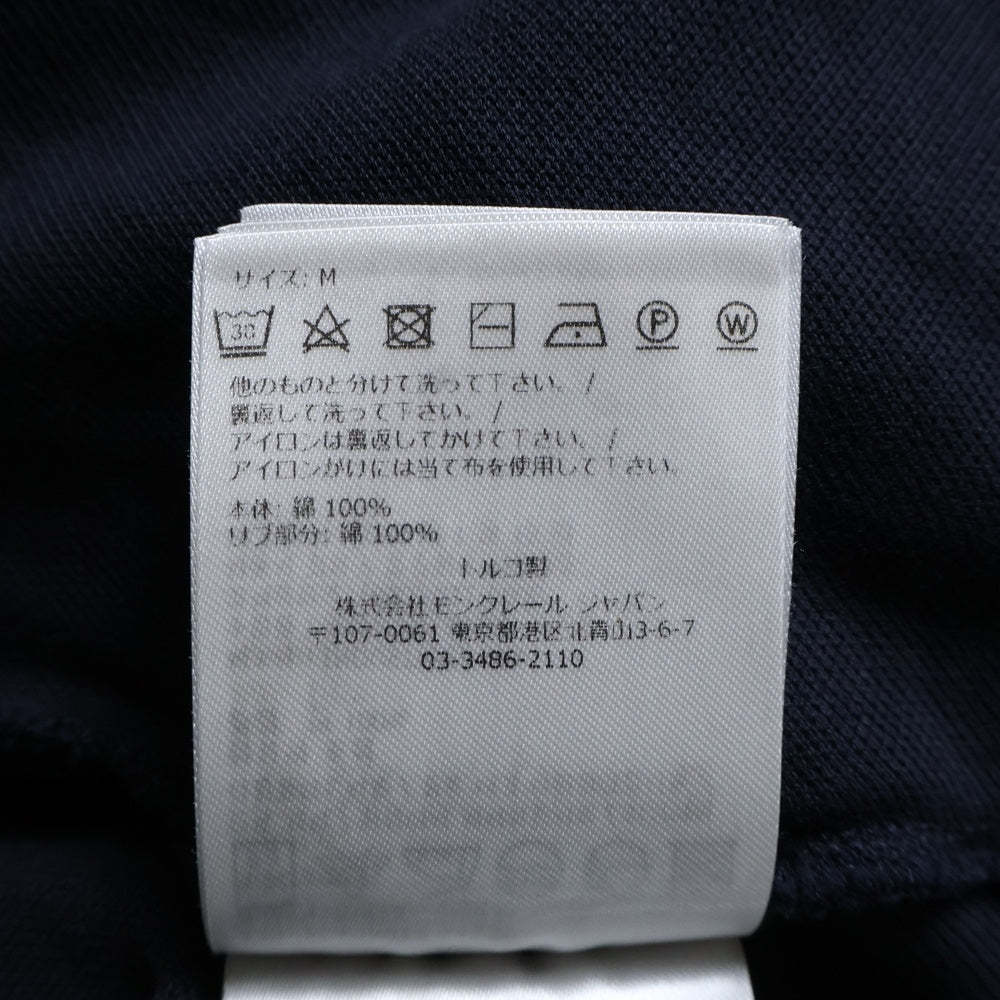 MONCLER(モンクレール) 23AW SS POLO ワッペンロゴ コットン 半袖ポロシャツ ブラック I20918A00014 84556