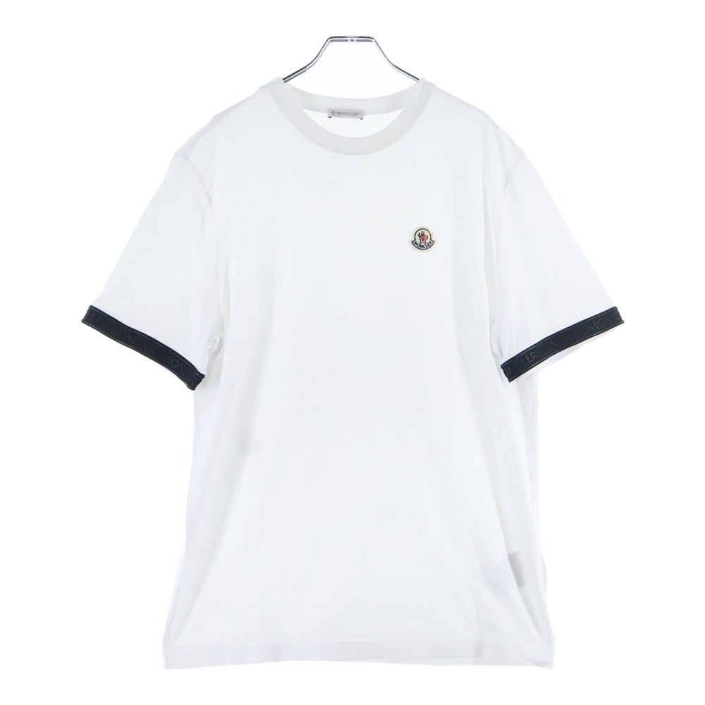 MONCLER(モンクレール) 21AW MAGLIA T-SHIRT マグリア ワッペンロゴ クルーネック 半袖Tシャツ カットソー ホワイト G20918C00026 8390T