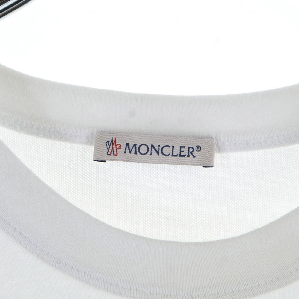 MONCLER(モンクレール) 21AW MAGLIA T-SHIRT マグリア ワッペンロゴ クルーネック 半袖Tシャツ カットソー ホワイト G20918C00026 8390T
