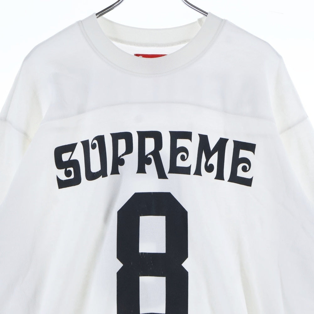 SUPREME(シュプリーム) 25SS Affiliated L/S Football Top アフィリエイテッド ナンバリング ロゴプリント フットボール 長袖Tシャツ カットソー ホワイト