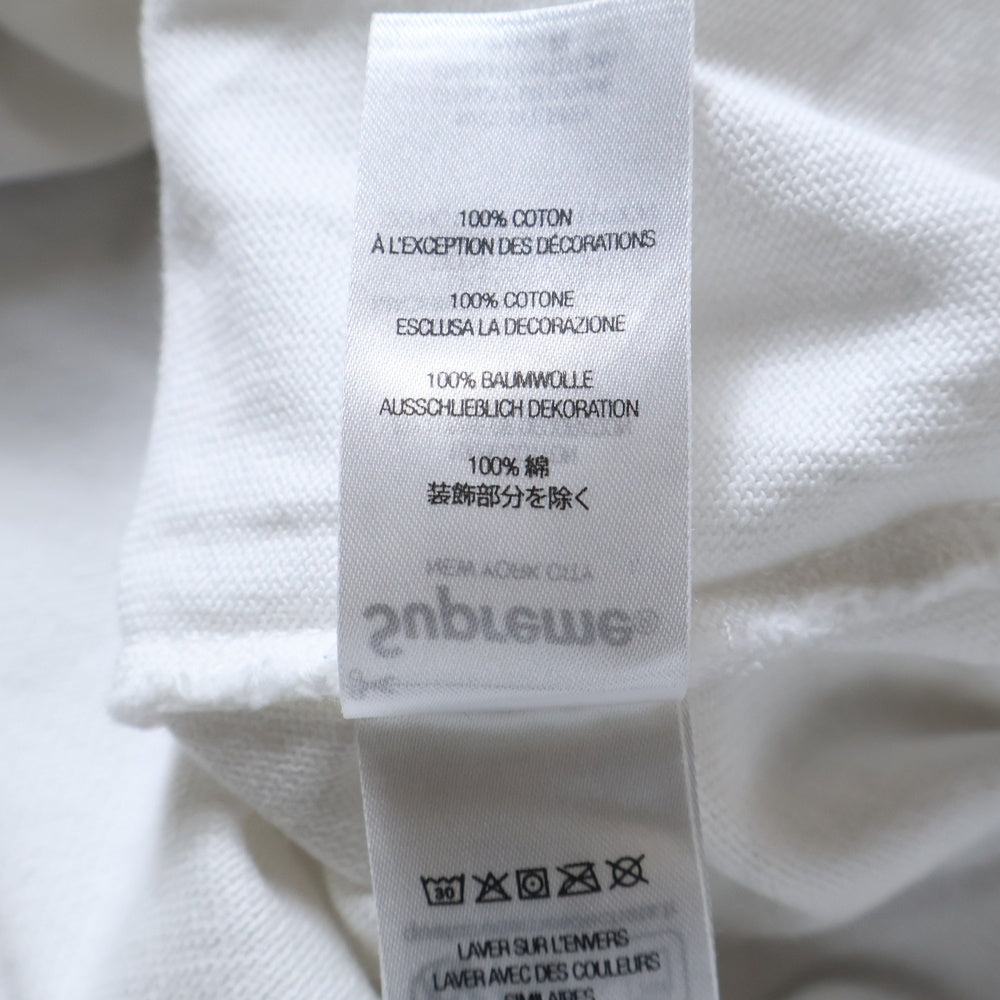 SUPREME(シュプリーム) 25SS Affiliated L/S Football Top アフィリエイテッド ナンバリング ロゴプリント フットボール 長袖Tシャツ カットソー ホワイト