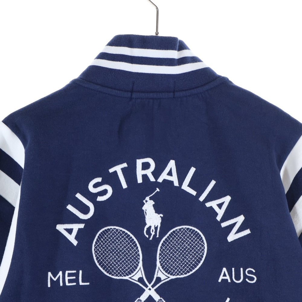 POLO RALPH LAUREN(ポロラルフローレン) オーストラリア オープン 2025 ロゴ刺繍 ジップアップ ジャケット ネイビー