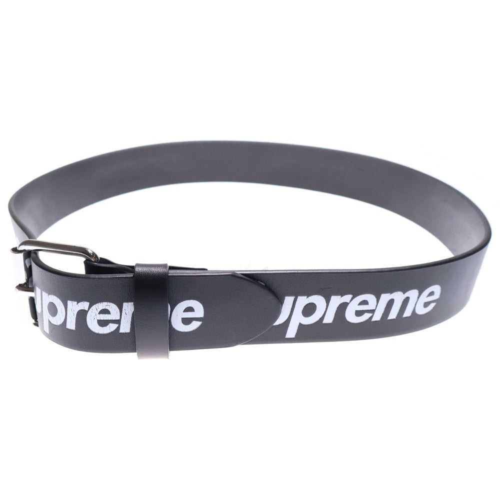 SUPREME(シュプリーム) 25AW Repeat Leather Belt リピート ロゴ レザー ベルト ブラック