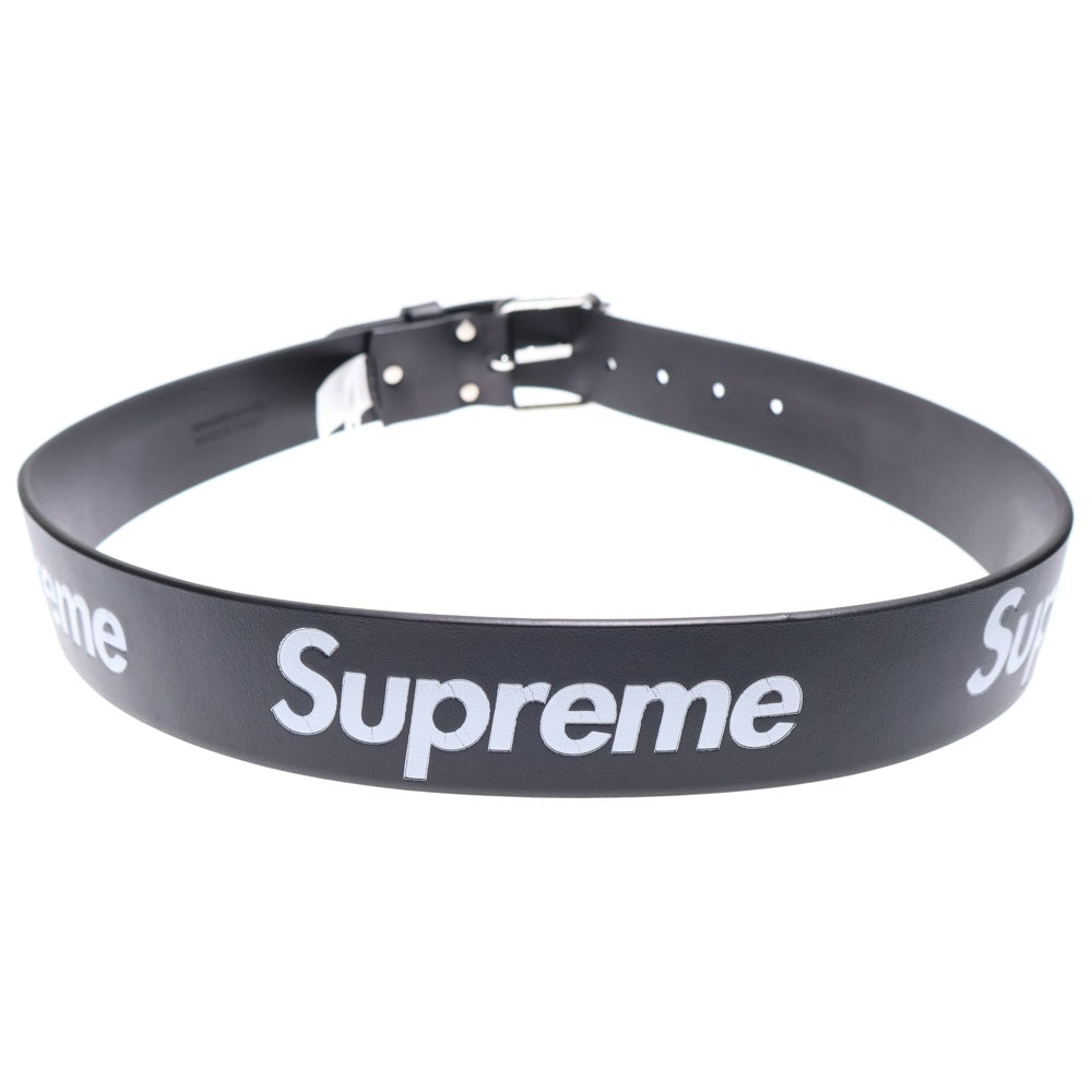 SUPREME(シュプリーム) 25AW Repeat Leather Belt リピート ロゴ レザー ベルト ブラック