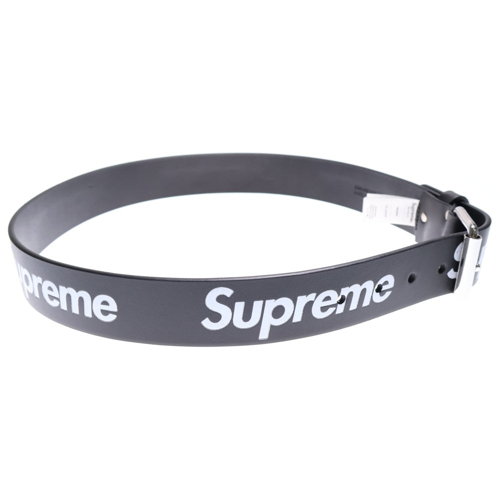 SUPREME(シュプリーム) 25AW Repeat Leather Belt リピート ロゴ レザー ベルト ブラック