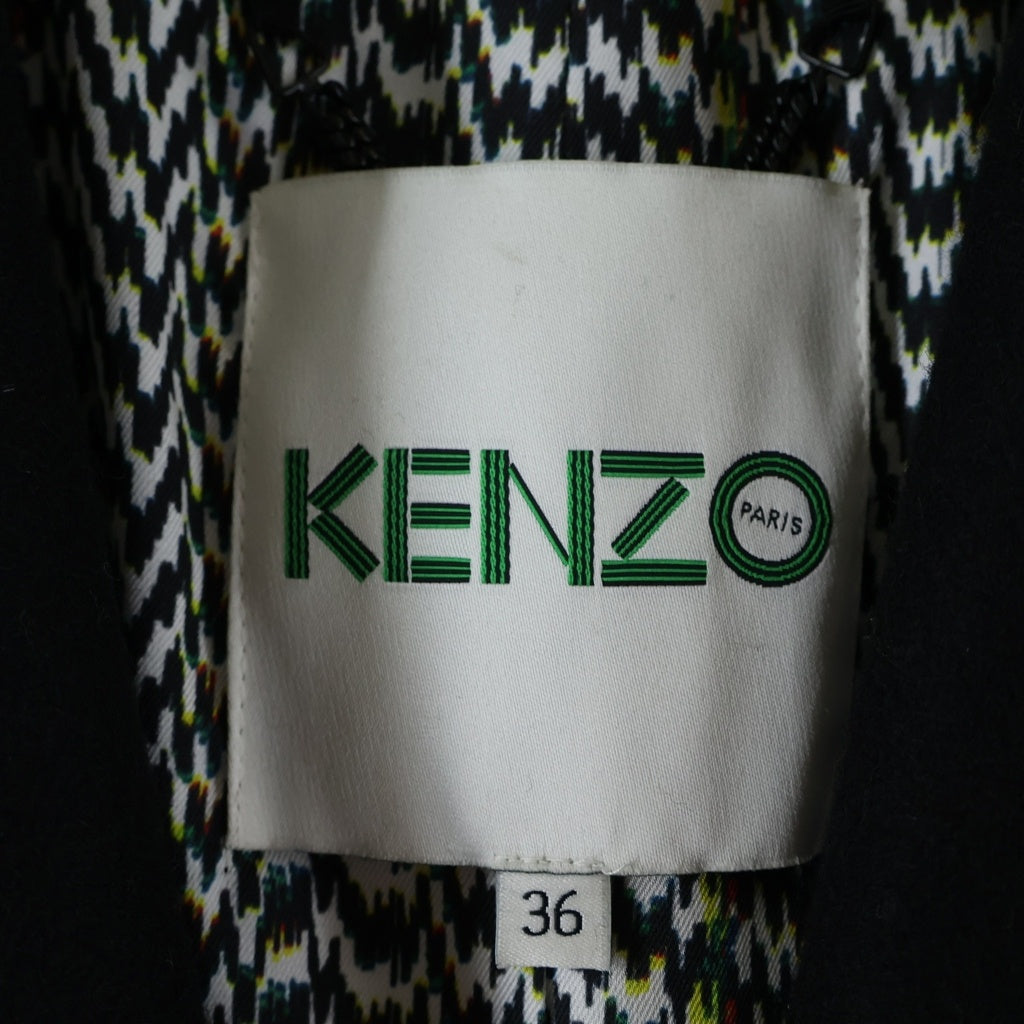 KENZO(ケンゾー) Wool Chester Coat ウールチェスターコート レディース ブラック F462MA0715AJ