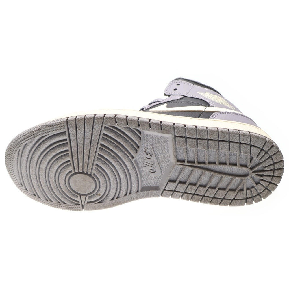 NIKE(ナイキ) AIR JORDAN 1 MID エアジョーダン 1 ミドルカットスニスニーカーシューズ グレー/ホワイト US7/24cm BQ6472-022