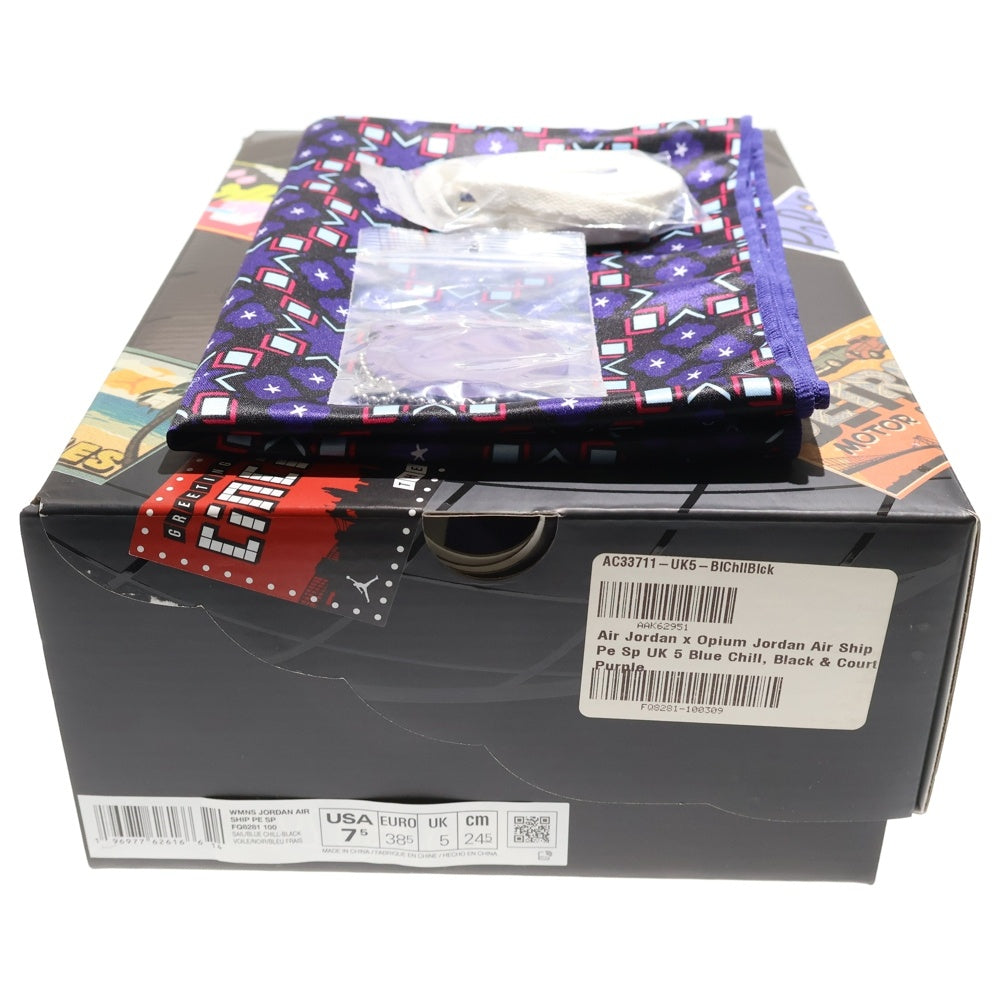 NIKE(ナイキ) ×Opium Paris AIR SHIP PE SP オピウムパリ エアシップ ハイカットスニーカー ホワイト/ブルー US7.5/24.5cm FQ8281-100