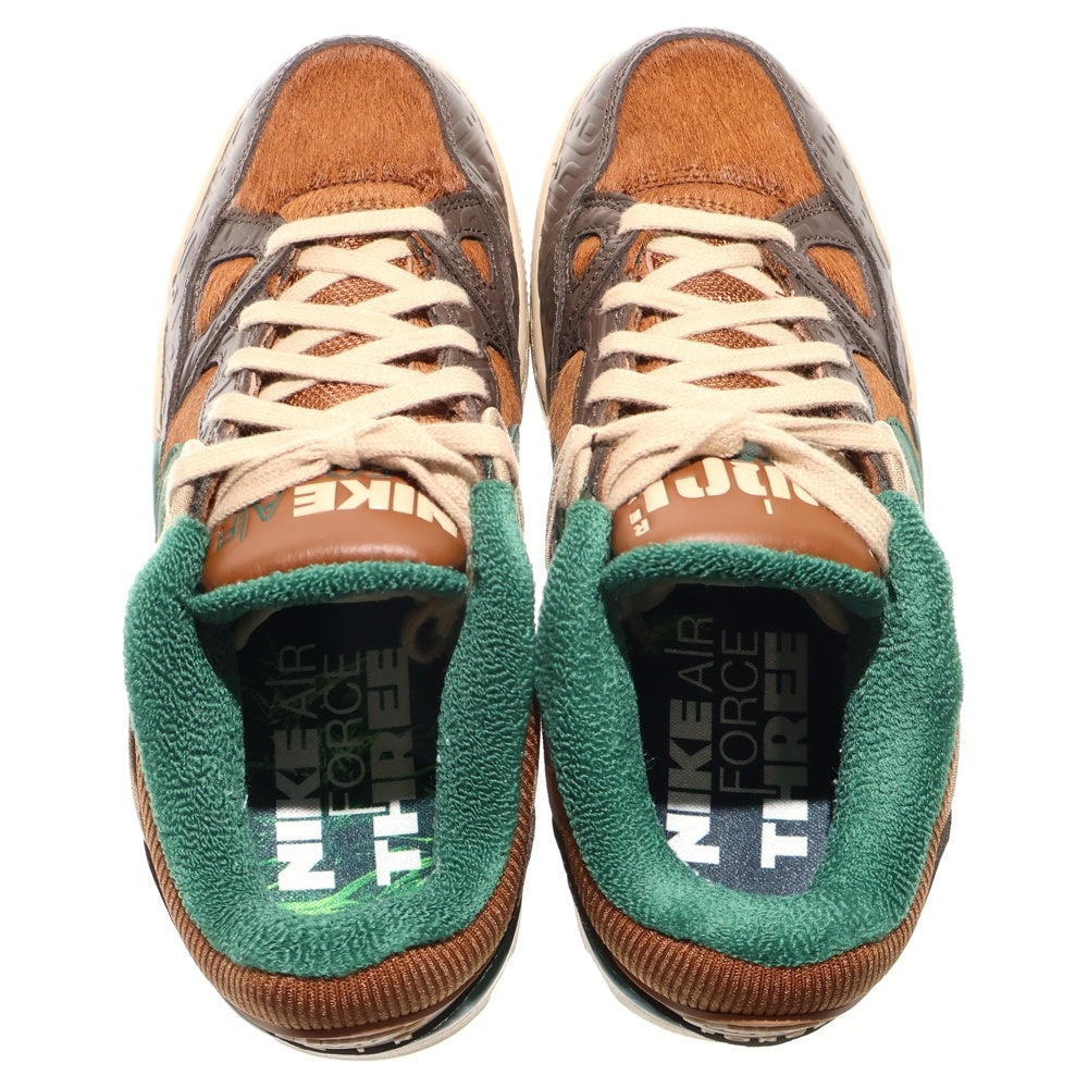 NIKE(ナイキ) ×NIGO AIR FORCE 3 LOW SP ニゴー エアフォース3 ローカットスニーカー シューズ ブラウン/グリーン US5/23.5cm HQ0260-201