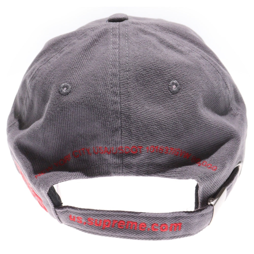 SUPREME(シュプリーム) 23AW Jagged Visor 6-Panel ジャグ バイザー 6パネル キャップ 帽子 グレー/レッド