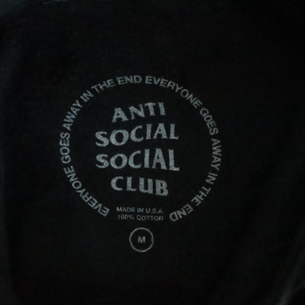 ANTI SOCIAL SOCIAL CLUB(アンチソーシャルソーシャルクラブ) Logo Pullover Parka ロゴプリント スウェットプルオーバーパーカー ブラック/ライトグリーン