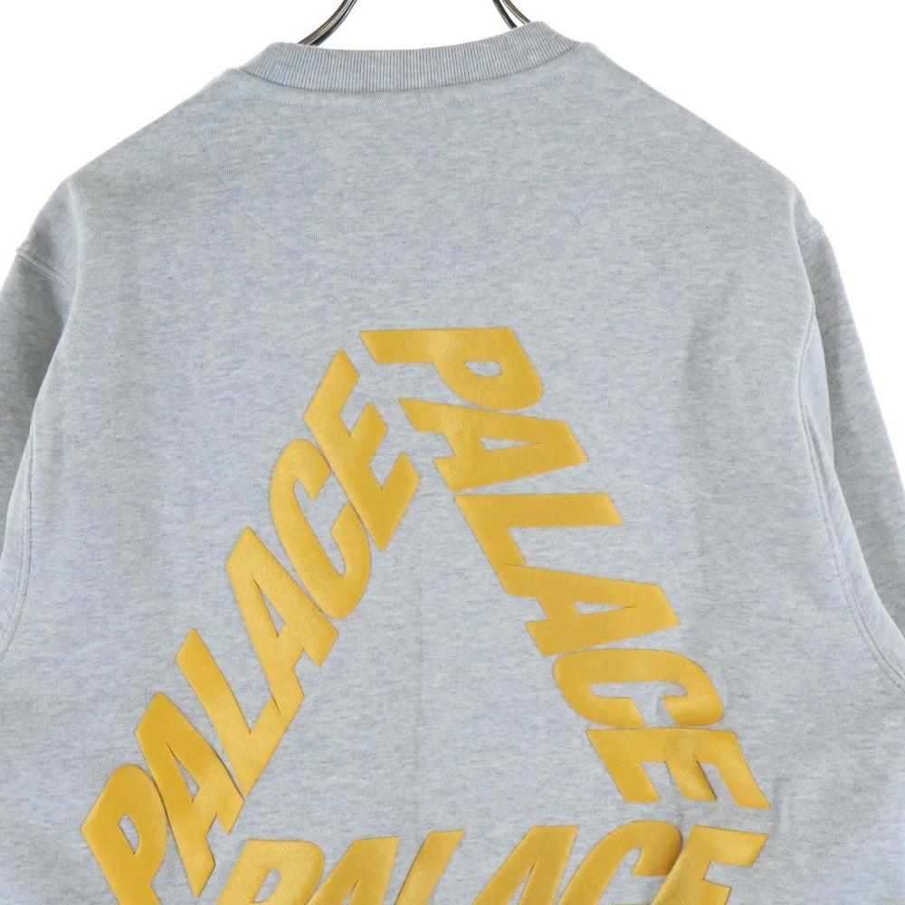 Palace Skateboards(パレススケートボーズ) P3 GLITTER CREW グリッターロゴ クルーネックスウェットトレーナー グレー