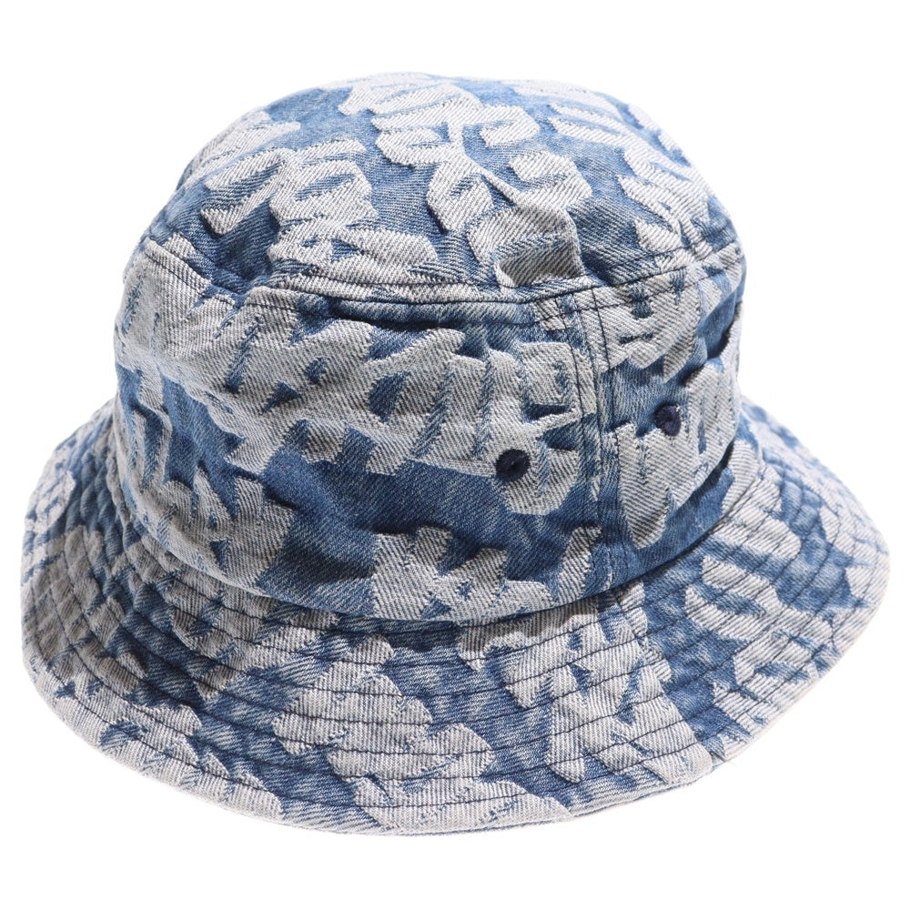 SUPREME(シュプリーム) 22SS Fat Tip Jaquard Denim Hat ファットティップ ジャガード デニム クラッシャーハット バケットハット 帽子 インディゴ