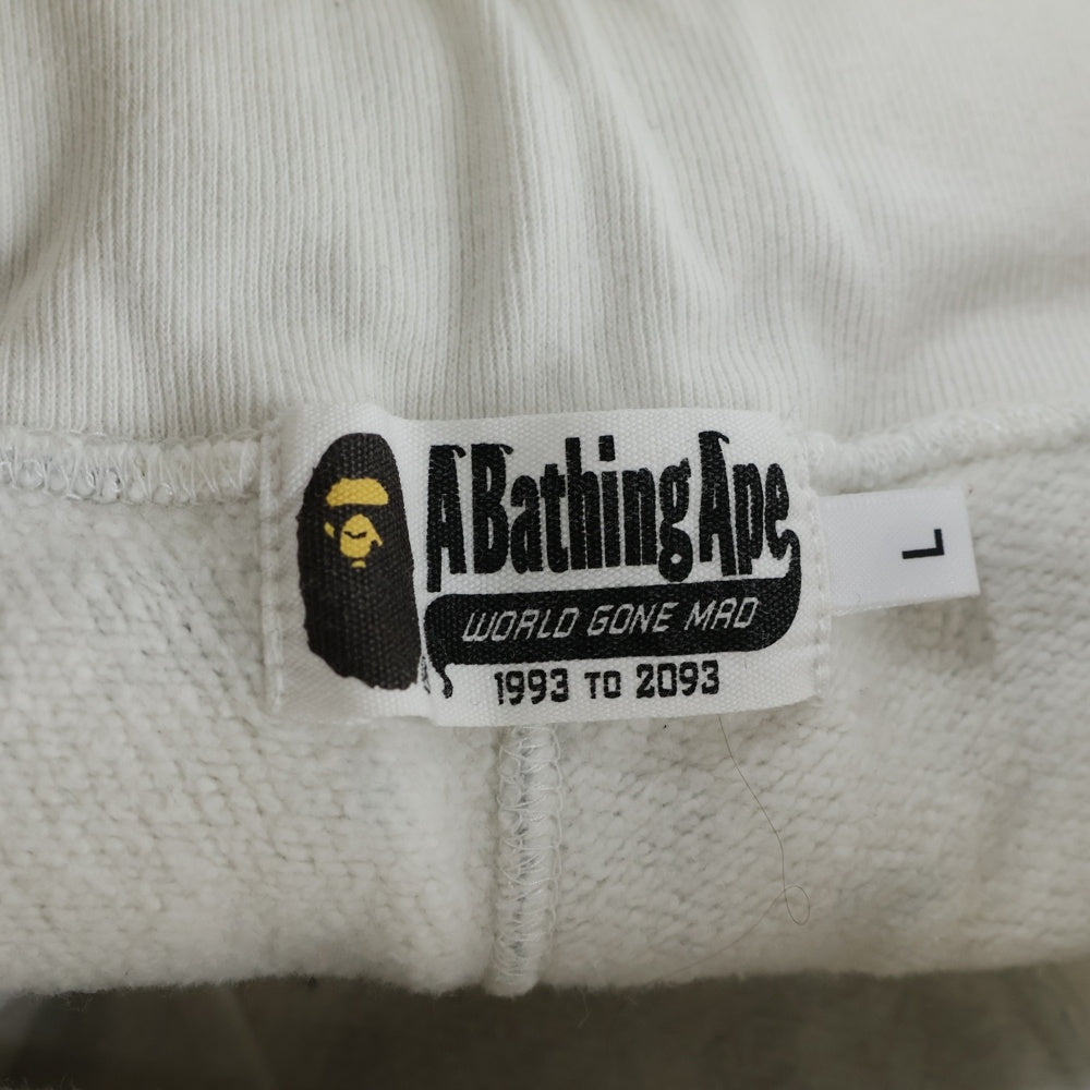 A BATHING APE(アベイシングエイプ) SPACE CAMO SHARK SWEAT SHORTS シャーク スペースカモ スウェットショーツ ハーフパンツ ホワイト 001SPF301006X