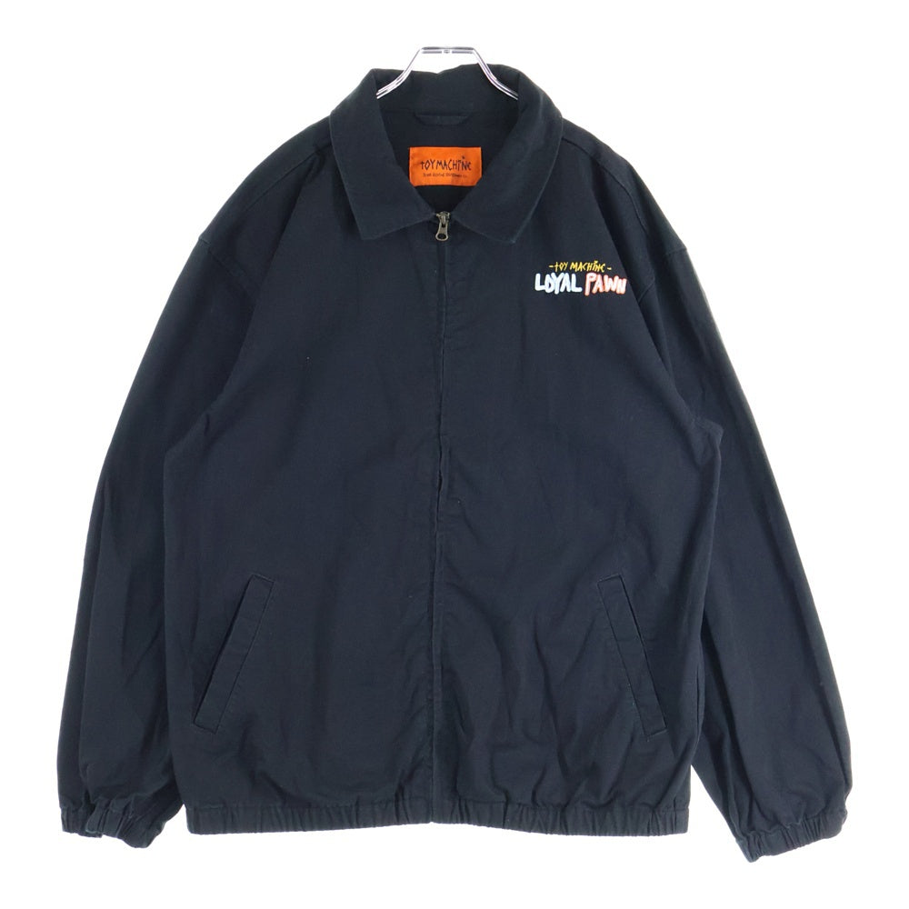 TOY MACHINE(トイマシーン) ロゴ刺繍 スイングトップ ジップアップジャケット ブラック TMPCJK19
