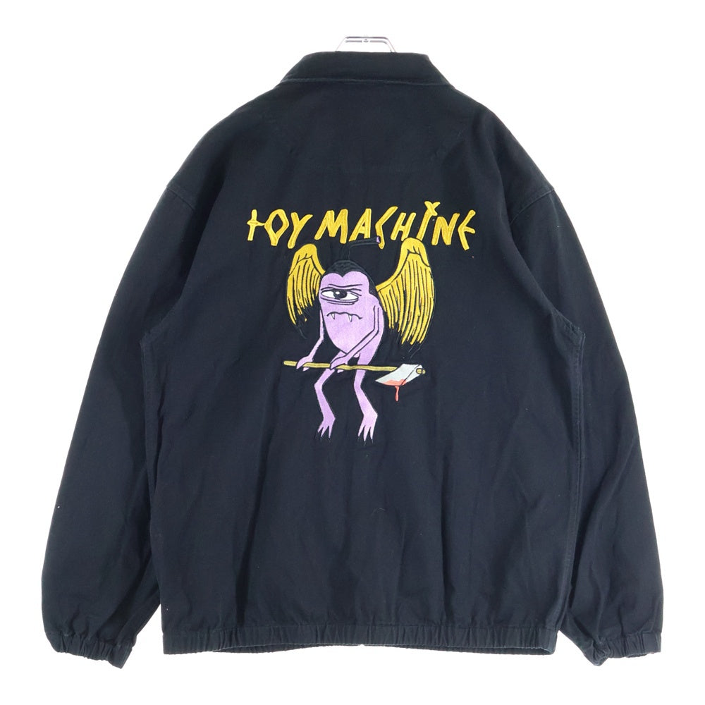 TOY MACHINE(トイマシーン) ロゴ刺繍 スイングトップ ジップアップジャケット ブラック TMPCJK19
