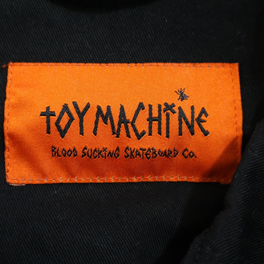 TOY MACHINE(トイマシーン) ロゴ刺繍 スイングトップ ジップアップジャケット ブラック TMPCJK19