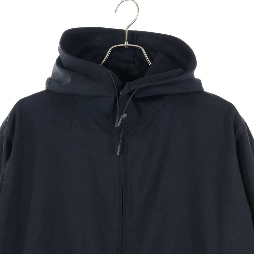 Y-3(ワイスリー) CLASSIC REFINED WOOL STRETCH HOODED WINDBREAKER クラシック ウールリファイン ストレッチ ウィンドブレーカー ジップアップ パーカー ブラック GK4589