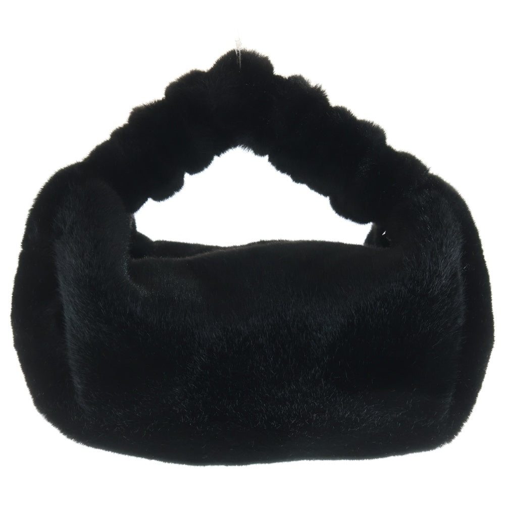 ALEXANDER WANG(アレキサンダーワン) SCRUNCHIE スクランチ フェイクファー スモール ハンドバッグ ブラック レディース