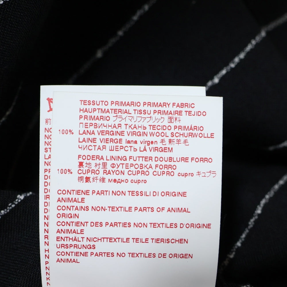 MARNI(マルニ) 22SS トロピカルウール フレスコ チョークストライプ オープンカラー 半袖シャツ ブラック CUMU0213U0