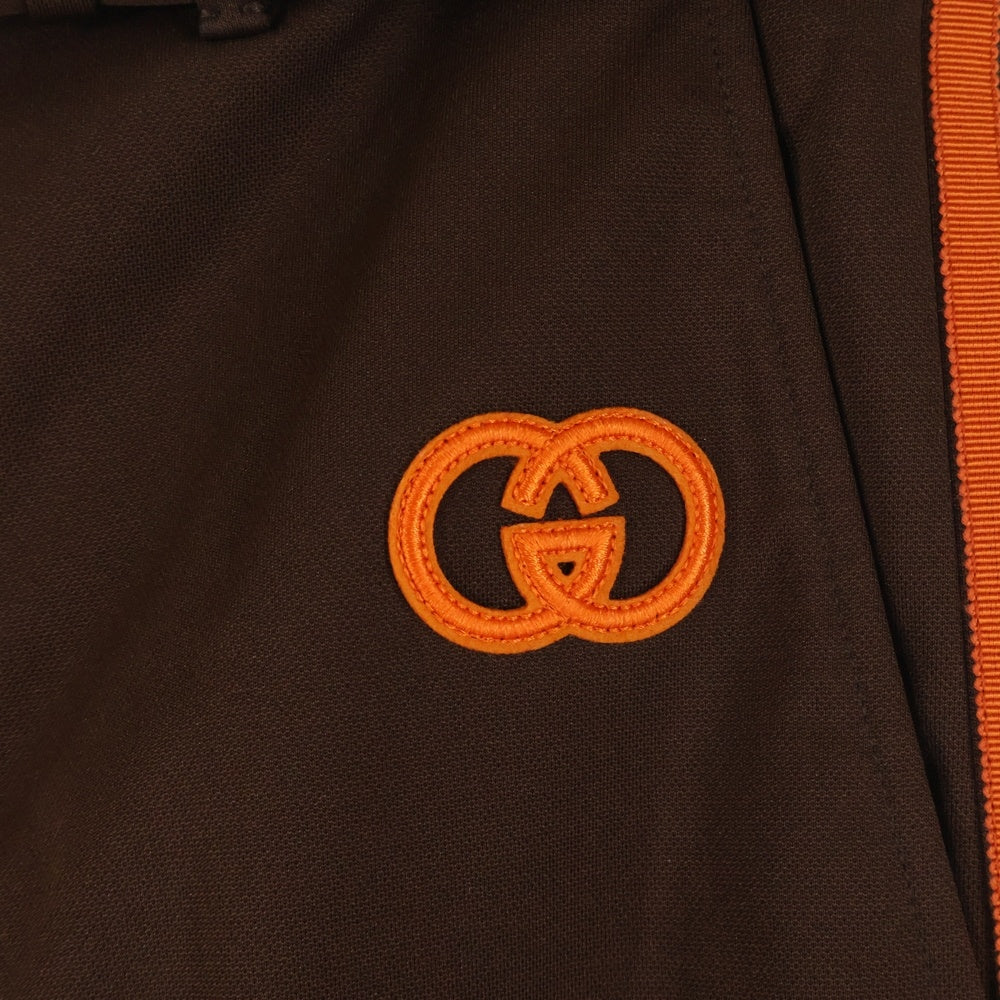 GUCCI(グッチ) ×adidas Jersey Trousers ジャージー トラウザー ベルト付き サイドライン トラックパンツ ブラウン 689348 ZAJPV