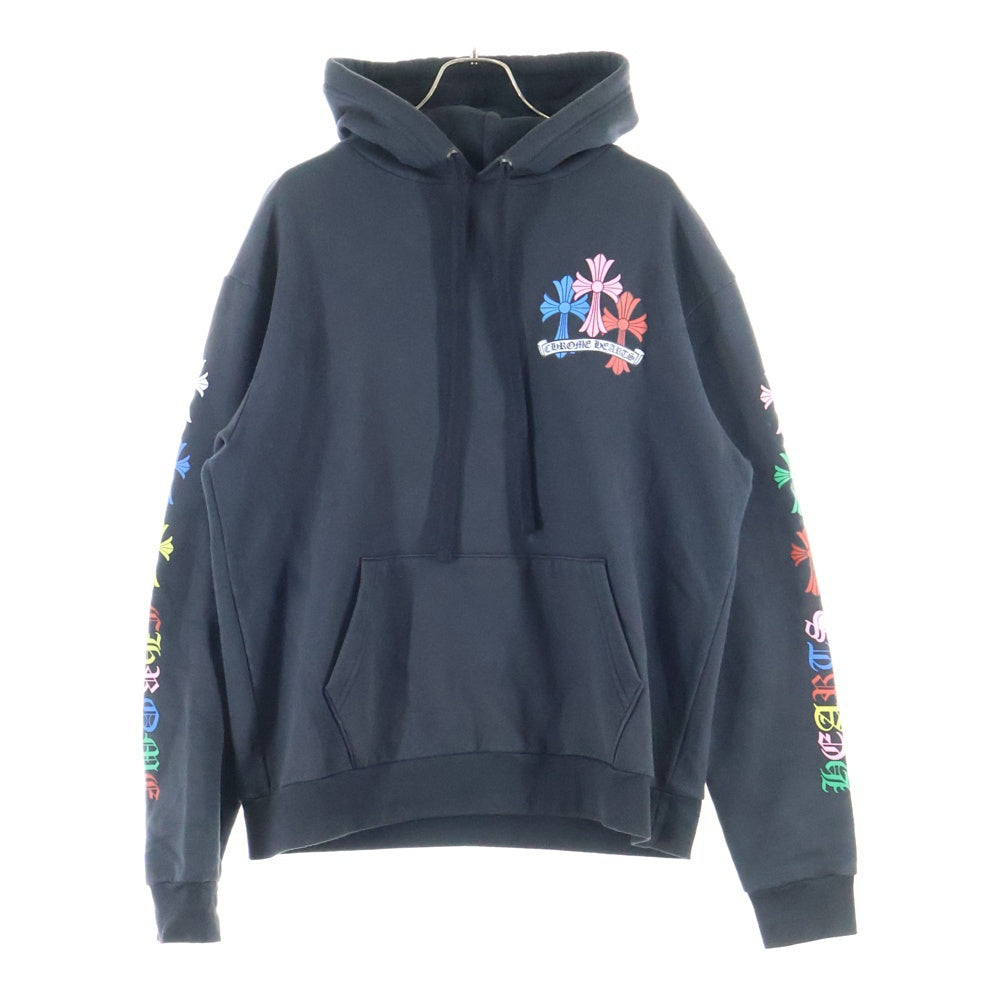 CHROME HEARTS(クロムハーツ) 22SS MLT COL CEM CRS HOODIE マルチカラーセメタリークロス プルオーバーパーカー スウェットフーディ ブラック