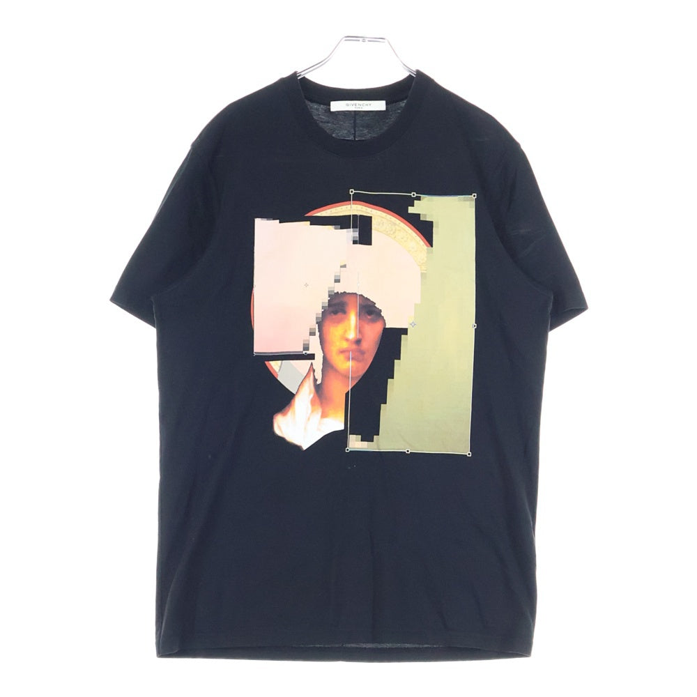 GIVENCHY(ジバンシィ) ABSTRACT PIXEL MADONNA アブストラクトピクセル マドンナ クルーネック半袖Tシャツ カットソー ブラック