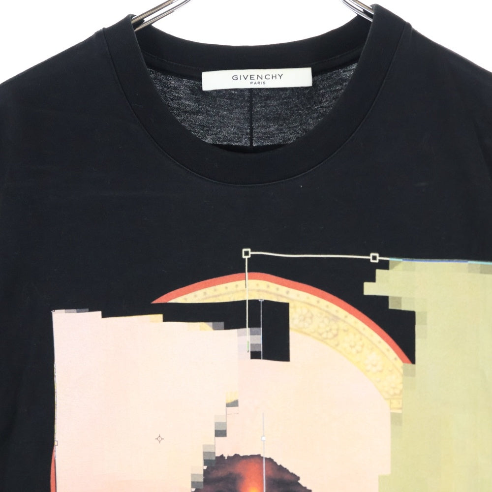 GIVENCHY(ジバンシィ) ABSTRACT PIXEL MADONNA アブストラクトピクセル マドンナ クルーネック半袖Tシャツ カットソー ブラック