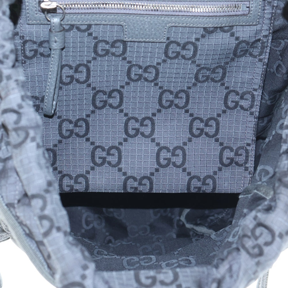 GUCCI(グッチ) GG リップストップ バックパック リュックサック グレー 767923