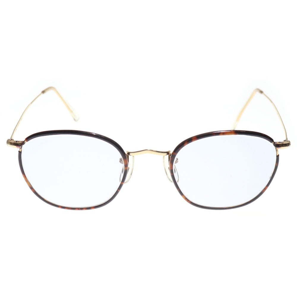 HILTON CLASSIC(ヒルトンクラシック) 70S VINTAGE 3 QUADRA 14KT RG ヴィンテージ イングランド製 クアドラ オーバル ラウンド 眼鏡 メガネ アイウェア ゴールド/ブラウン