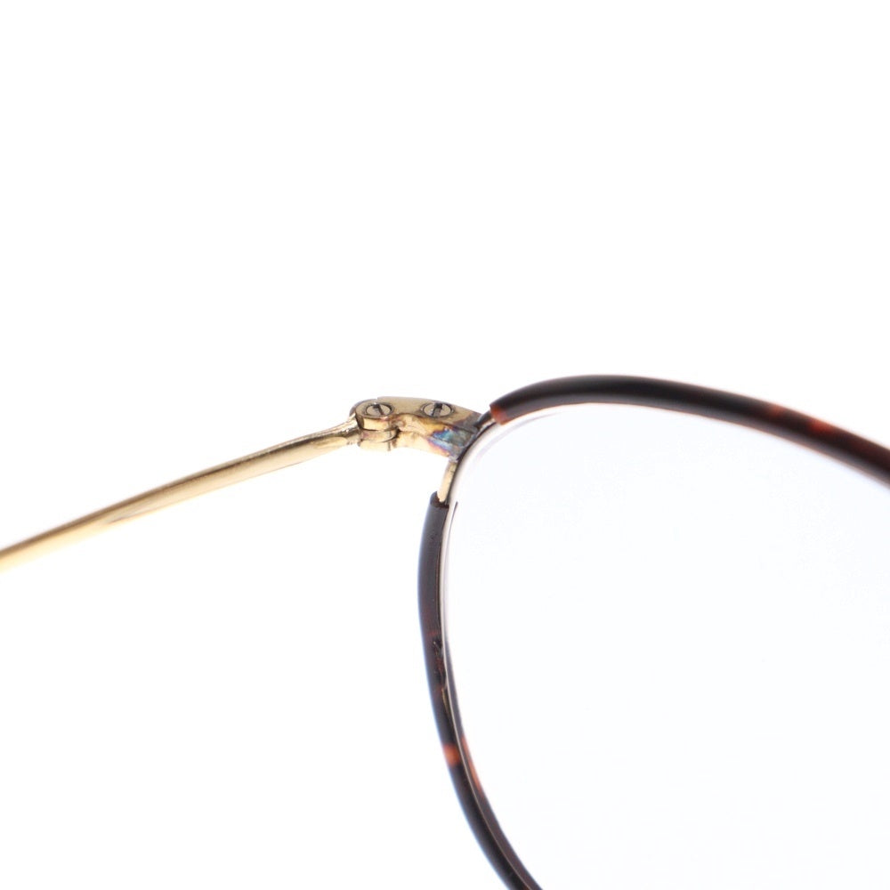 HILTON CLASSIC(ヒルトンクラシック) 70S VINTAGE 3 QUADRA 14KT RG ヴィンテージ イングランド製 クアドラ オーバル ラウンド 眼鏡 メガネ アイウェア ゴールド/ブラウン