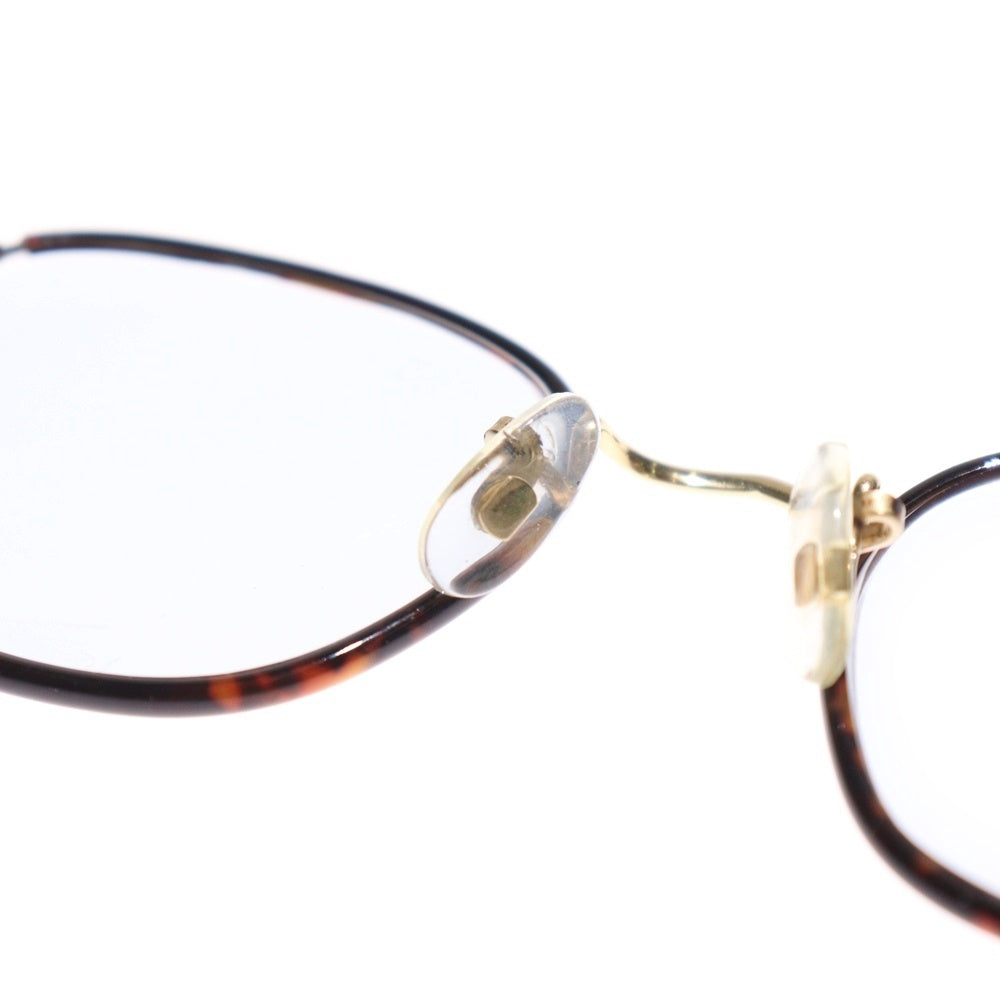 HILTON CLASSIC(ヒルトンクラシック) 70S VINTAGE 3 QUADRA 14KT RG ヴィンテージ イングランド製 クアドラ オーバル ラウンド 眼鏡 メガネ アイウェア ゴールド/ブラウン