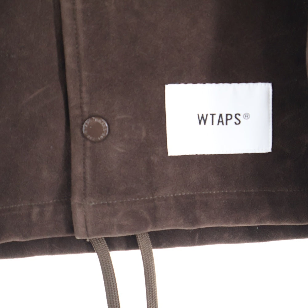 WTAPS(ダブルタップス) 25AW CHIEF JACKET スエード フロントボタン チーフジャケット ブラウン 252CWDT-JKM01