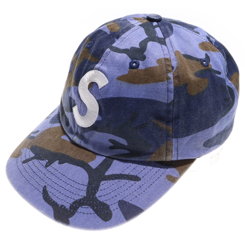 SUPREME(シュプリーム) 25SS Pigment Coated S Logo 6-Panel Sロゴ 迷彩 6パネルキャップ 帽子 パープル