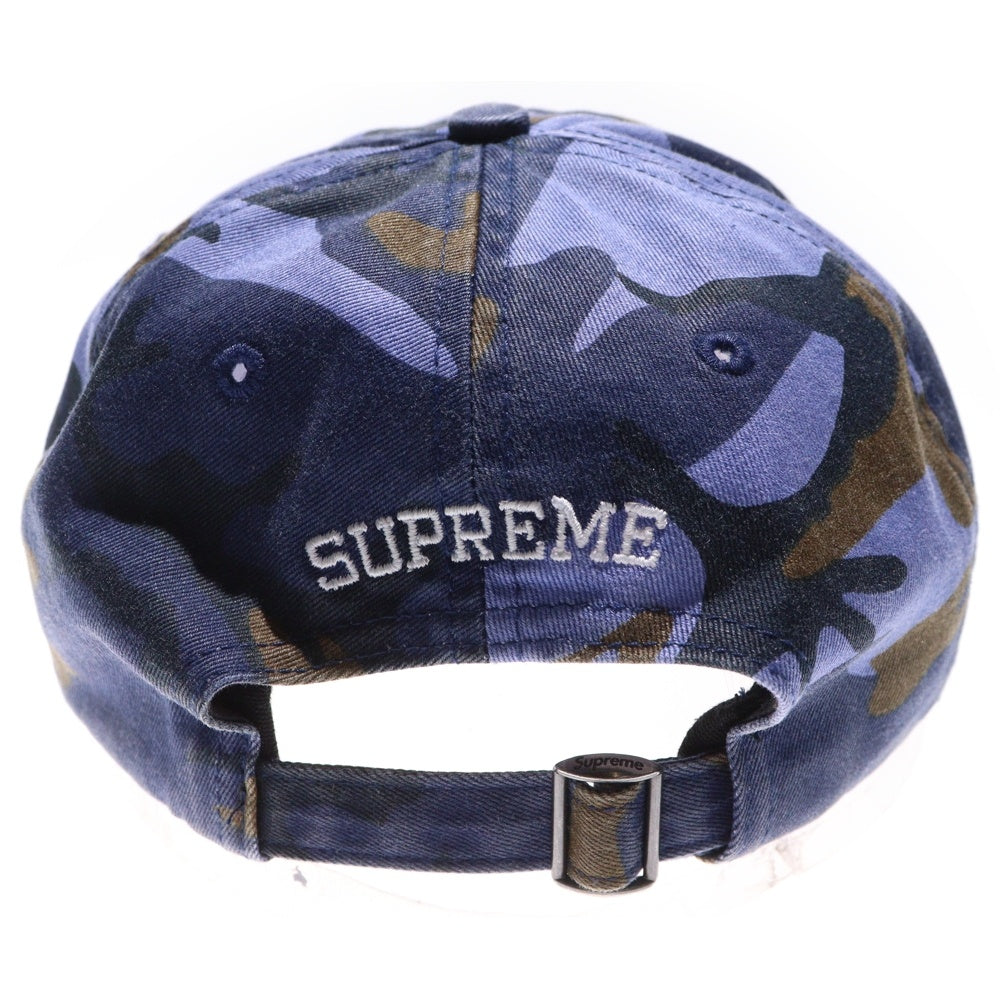 SUPREME(シュプリーム) 25SS Pigment Coated S Logo 6-Panel Sロゴ 迷彩 6パネルキャップ 帽子 パープル