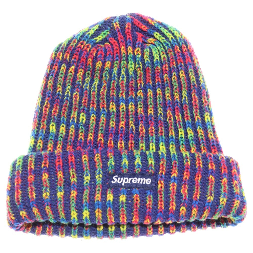 SUPREME(シュプリーム) 24AW Rainbow Loose Gauge Beanie レインボールースゲージ ビーニー ニット 帽子 マルチ