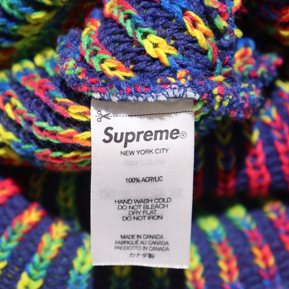 SUPREME(シュプリーム) 24AW Rainbow Loose Gauge Beanie レインボールースゲージ ビーニー ニット 帽子 マルチ