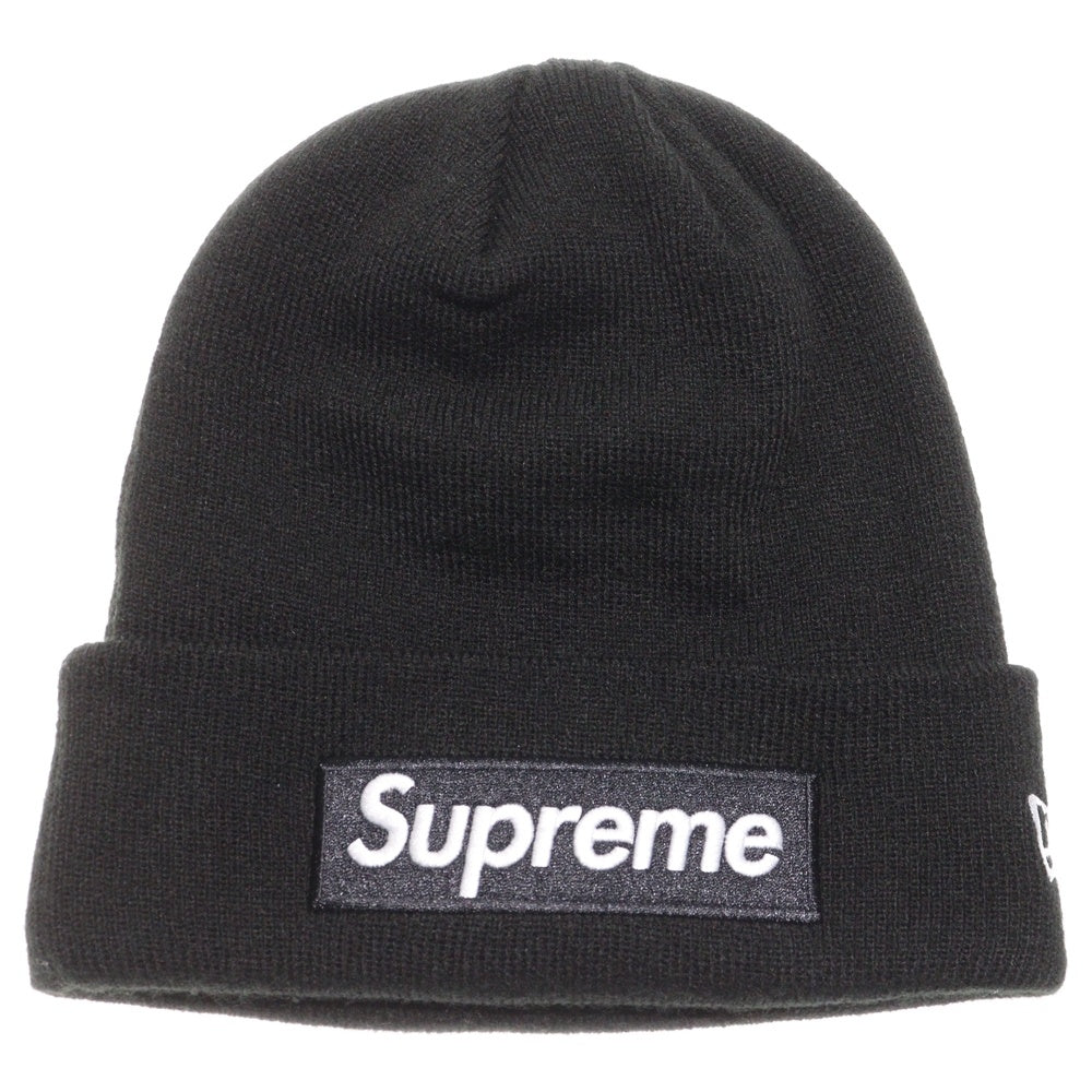 SUPREME(シュプリーム) 24AW ×New Era Box Logo Beanie ニューエラ ボックスロゴ ビーニー 帽子 ブラック