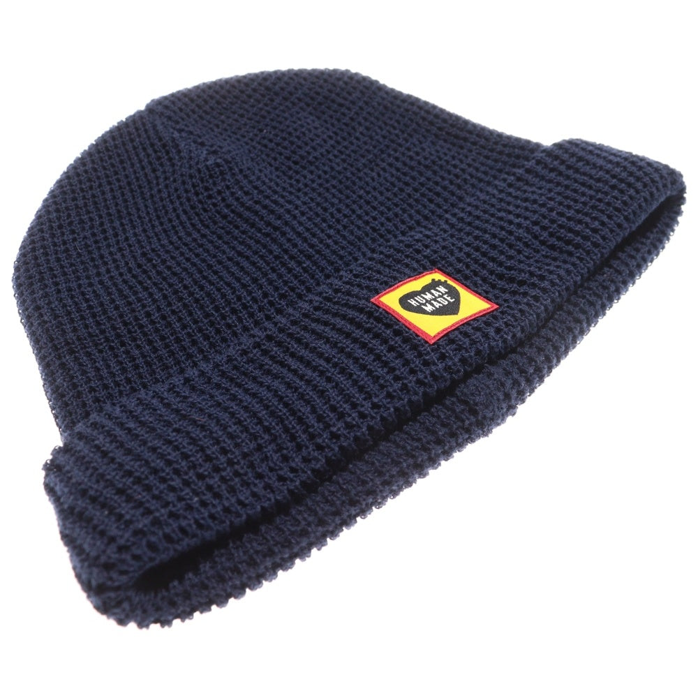 HUMAN MADE(ヒューマンメイド) ロゴパッチ ビーニー ニット帽 帽子 ブラック