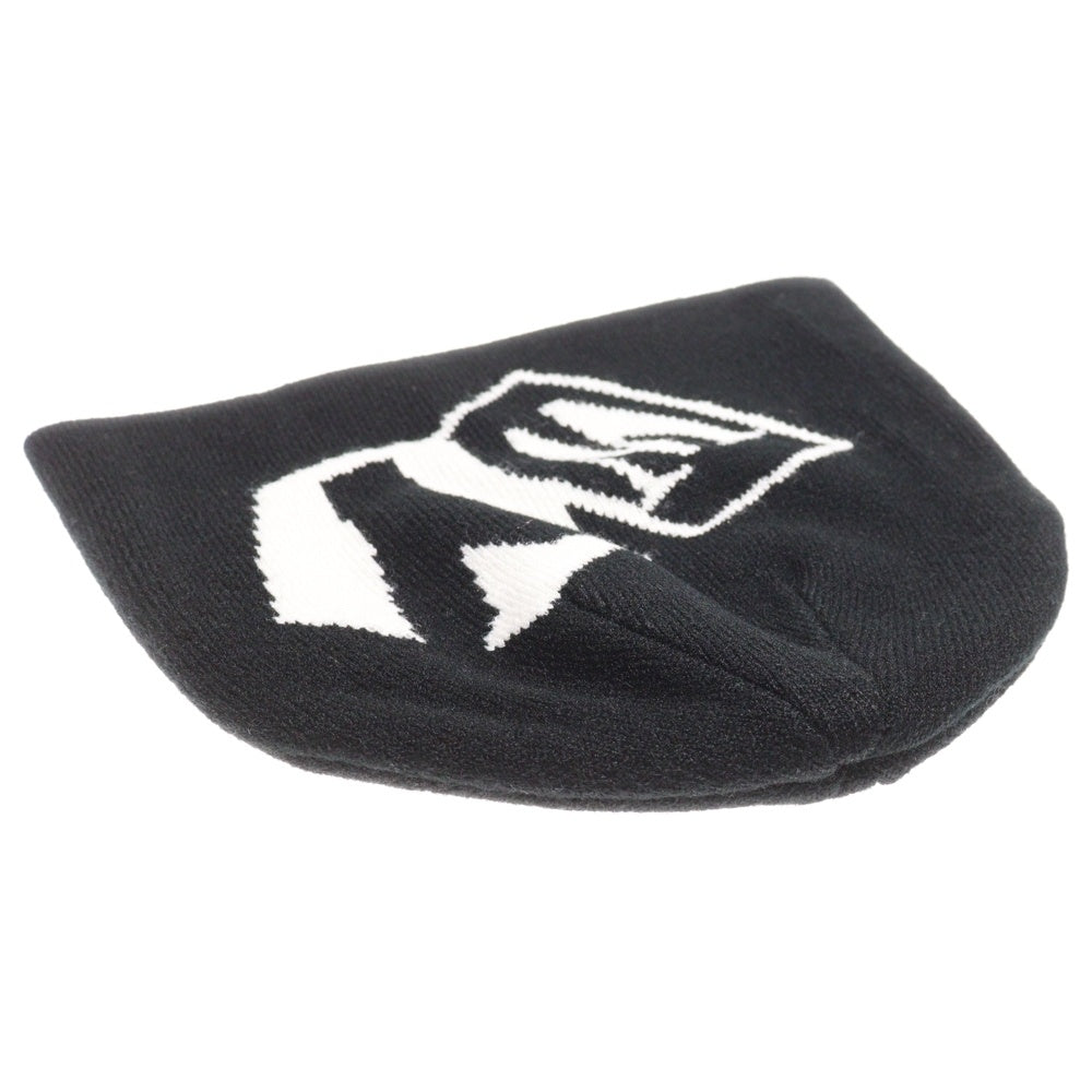 WASTED YOUTH(ウェイステッドユース) WY BEANIE ロゴプリント ビーニー ニット帽 帽子 ブラック