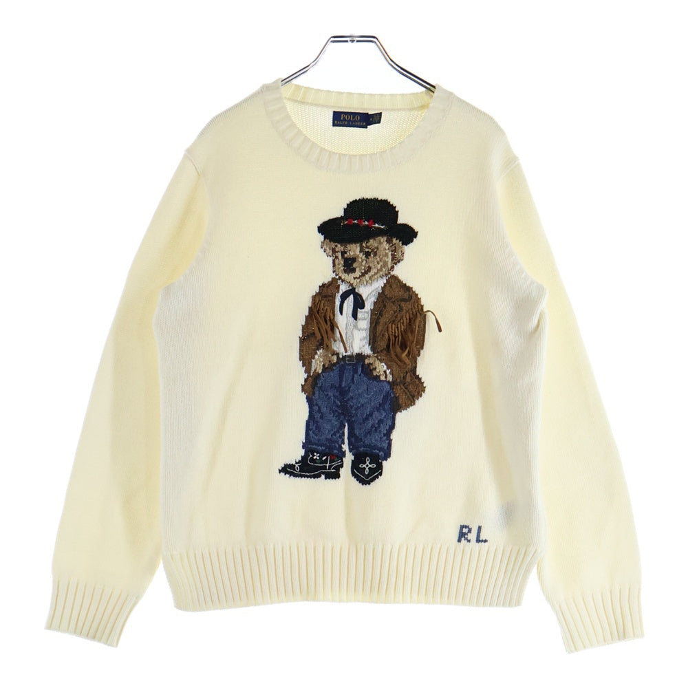 POLO RALPH LAUREN(ポロラルフローレン) ポロベア コットン ニット セーター ホワイト 0200011663