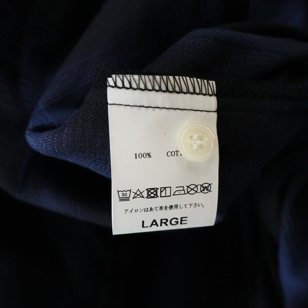 MFC STORE(エムエフシーストア) BAND COLLAR CHECK FLANNEL SHIRT バンドカラー フランネルチェック 長袖シャツ ブルー