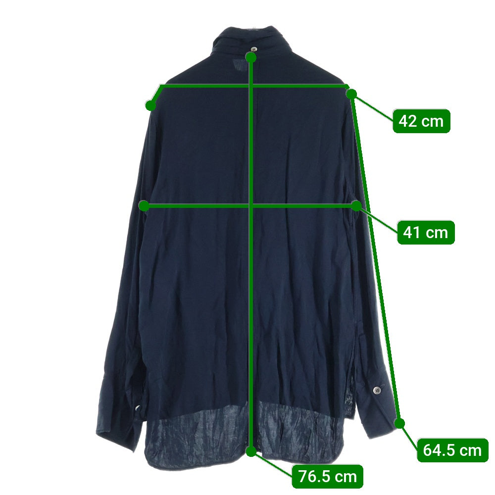 Y's(ワイズ) 12SS レーヨン 長袖シャツ ネイビー YX-B17-231 レディース