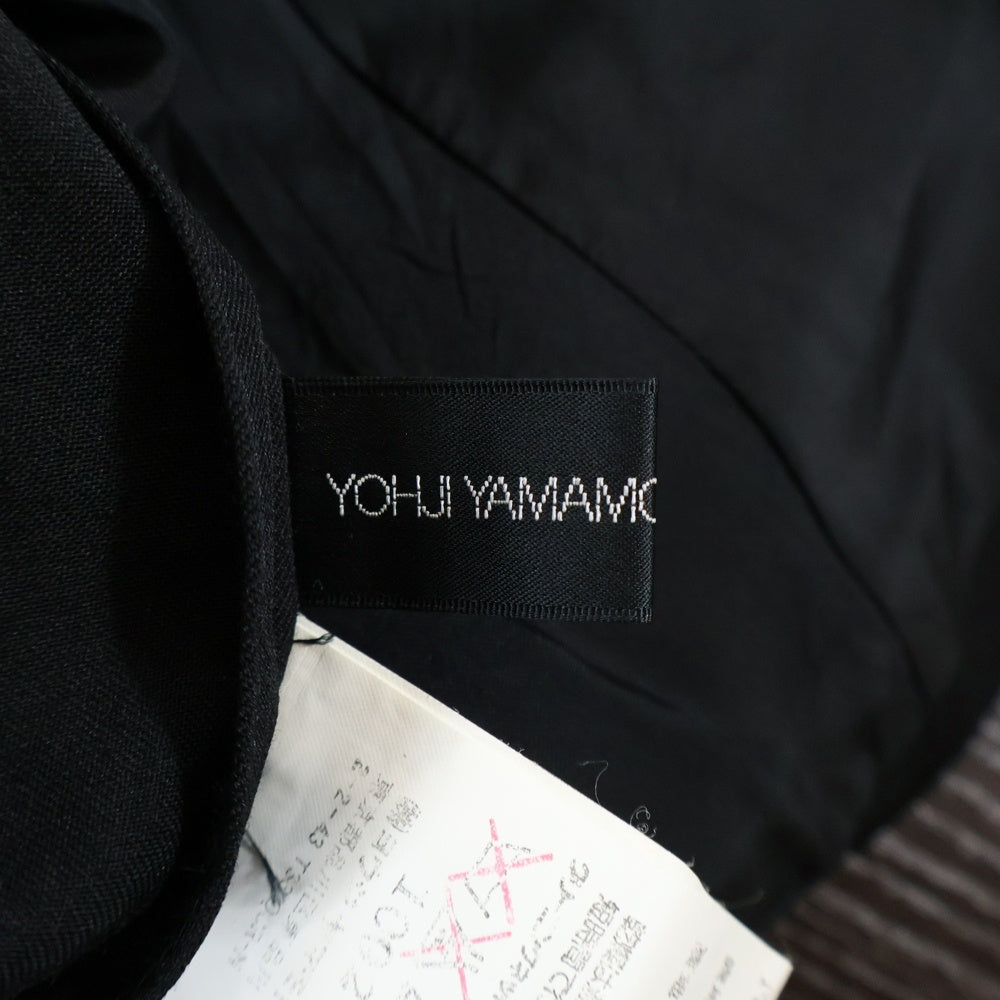 Yohji Yamamoto + NOIR(ヨウジヤマモトプリュスノアール) ウールギャバジン ジップアップ テーラードジャケット ブラック NY-J02-100 レディース