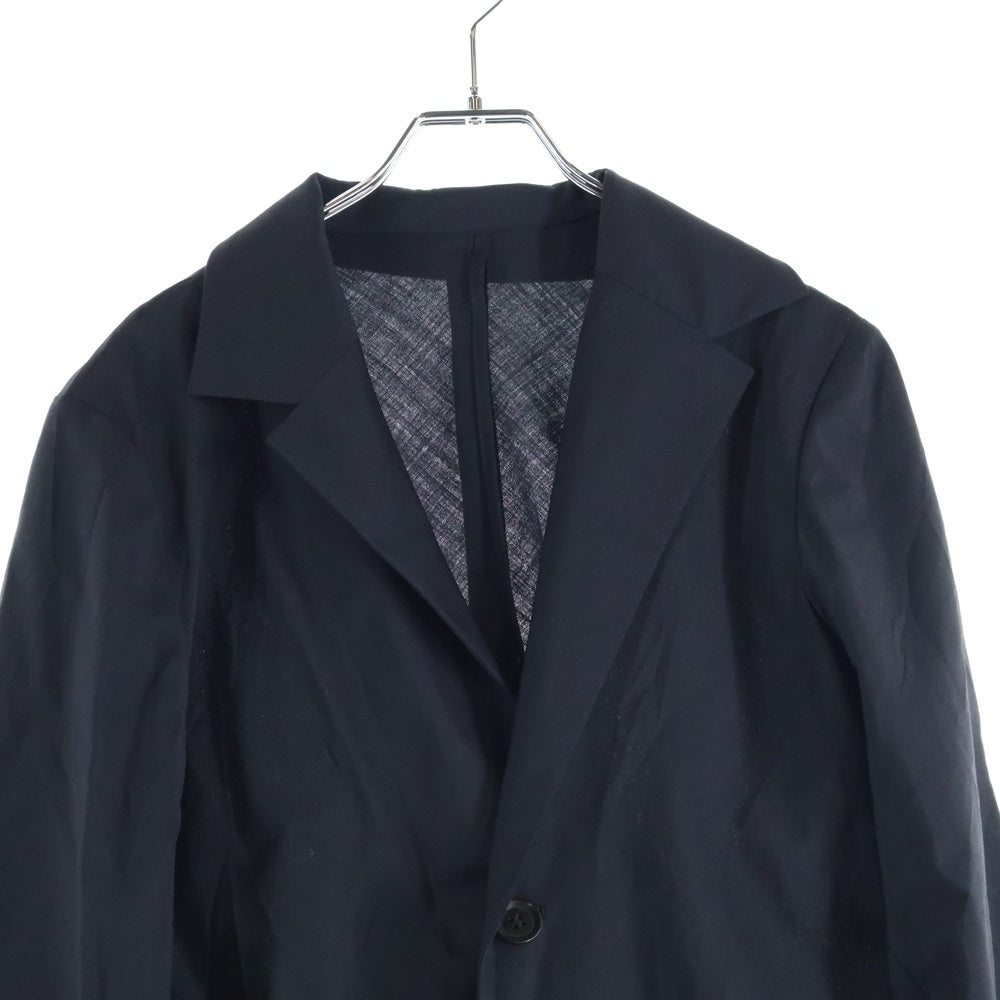 Yohji Yamamoto + NOIR(ヨウジヤマモトプリュスノアール) 10SS アシンメトリー 1B ウールギャバジン テーラードジャケット ブラック NR-J15-184 レディース