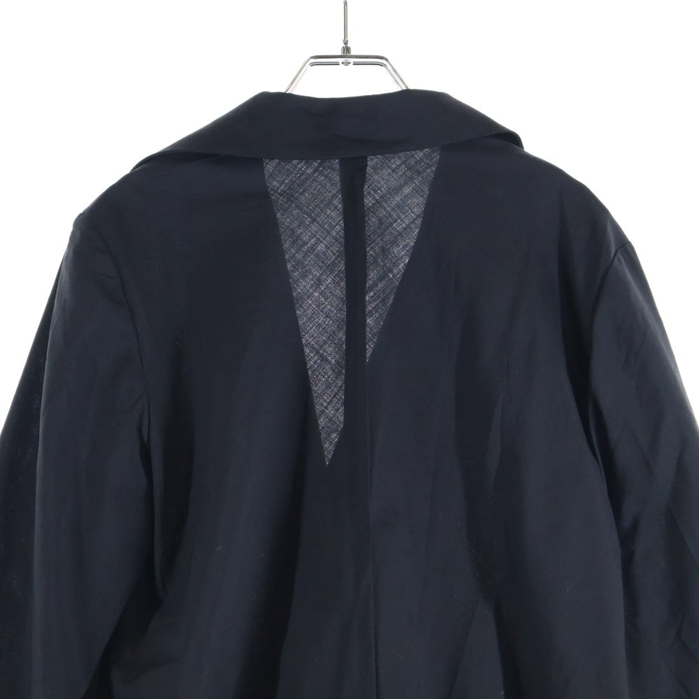 Yohji Yamamoto + NOIR(ヨウジヤマモトプリュスノアール) 10SS アシンメトリー 1B ウールギャバジン テーラードジャケット ブラック NR-J15-184 レディース