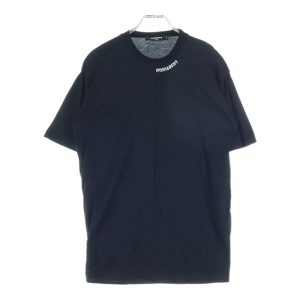 DSQUARED2(ディースクエアード) 20SS ハーフロゴ プリント クルーネック 半袖 Tシャツ カットソー ブラック S75GD0129 SS22427