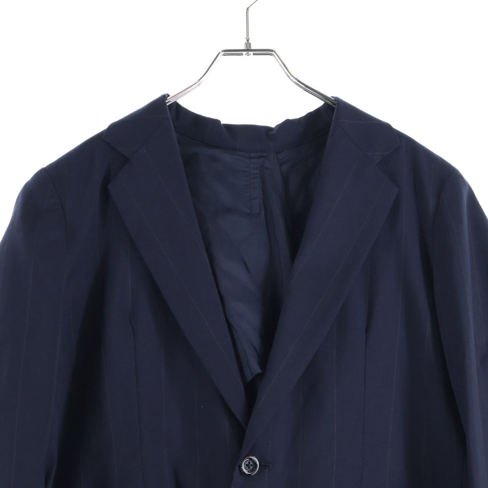 Ujoh(ウジョー) ドレープ ノット 1B ストライプ テーラードジャケット ブラック U791-J02-102 レディース